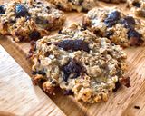 Hình bước làm 6 của món EatClean/ Bánh Cookies Yến Mạch, Chuối, Quế và Sô cô la