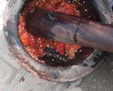 A picture of step 1 of Spageti jollof.