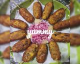 A picture of step 6 of Corn kabab.