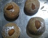 A picture of step 5 of Mawa Stuffed sesame laddu.