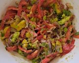 A picture of step 5 of My best salad/kachumbari....😋.