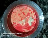 A picture of step 1 of Strawberry soufley.