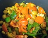 A picture of step 3 of Mixed Veg Dry Curry.