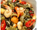 Foto langkah ke 4 dari resep Tumis Sawi Asin Udang Kilatt.