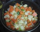 Foto del paso 2 de la receta: Crema de calabaza y batata con snack de garbanzos fritos