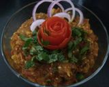 A picture of step 7 of Baingan Ka Bharta (Smoky flavor egg plant bharta).