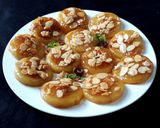 รูปขั้นตอนการทำที่ 4 ของ เค้กข้าวเหนียวมันฝรั่ง (น้ำผึ้ง/อัลมอนด์) Potato Sticky Rice Cake (Honey/Almond)