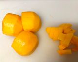 A picture of step 3 of Halloween Japanese Persimmon salad.
