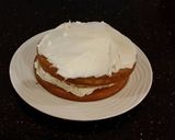 A picture of step 18 of White Peppermint Layer Cake with a White Peppermint Cream.