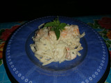 Spaghetti con camarones