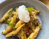 Burgonyás nudli sült savanyúkáposztával és baconnel recept fázis 4 fotója