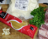 Foto del paso 1 de la receta: Tallarines con tocino ahumado