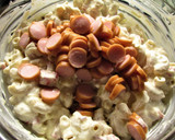 Egyszerű virslis tésztasaláta recept fázis 3 fotója
