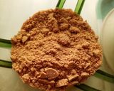 A picture of step 1 of Lotus biscoff biscuit truffle.
