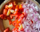 A picture of step 3 of Sprout chana chaat.