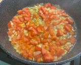 Une image de l'étape 9 de Riz aux poivrons tricolores, saucisses alsaciennes, tomates et pesto.