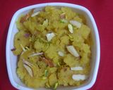 A picture of step 3 of Moongdal Atte ka Sheera.