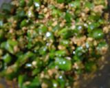 A picture of step 3 of Gujrati Green Chilli pickle.