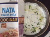 Risotto con espárragos y nata