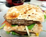 A picture of step 8 of My Naughty Sandwich Burger with Salad.