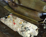 Foto langkah ke 8 dari resep Pepes Tahu Teri Jamur.