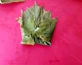 A picture of step 3 of Stuffed Grape Leaves (Dolmadakia).