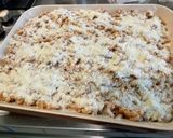 Une image de l'étape 21 de Gratin de coquillettes au lard, 3 fromages, tomates et champignons.
