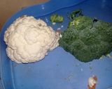 A picture of step 3 of Chakalaka with broccoli & cauliflower.