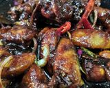 Gambar langkah 12 resipi Rendang Ayam Kicap.