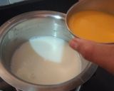 A picture of step 4 of Sevai basket with mango Rabri.