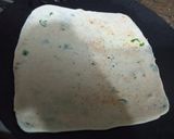 A picture of step 4 of Khasta Masalay dar paratha.
