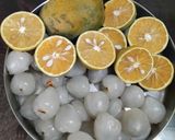 A picture of step 1 of Lychee Mango Drink.