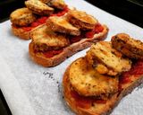 Foto del paso 6 de la receta Torrada de berenjenas empanadas rellenas de sobrasada gratinadas