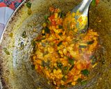 A picture of step 3 of Gujarati thali (Dinner thali).