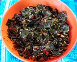 A picture of step 8 of Munagaaku Fry(Drumstick Leaves Fry).
