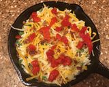 A picture of step 8 of Skillet Pizza with Crab for one.