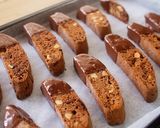 A picture of step 11 of Crunchy Chocolate Dipped Biscotti.