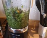 A picture of step 2 of Green chutney (mint sauce).