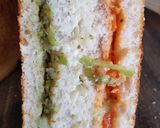 A picture of step 9 of #Tiranga sandwich.