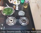 A picture of step 2 of Methi alu ke masala puri.