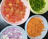 A picture of step 1 of Karahi Noodles.