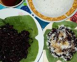 Foto langkah ke 5 dari resep Pulut/ketan hitam urap kelapa manis..by lely.