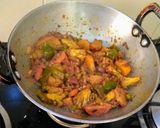 A picture of step 3 of Mixed Veg Masala.