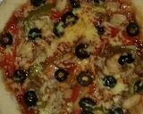 A picture of step 4 of Chicken,vegetable and cheese pizza.