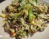 A picture of step 1 of Stir fried rice.