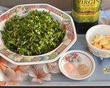 A picture of step 1 of Restaurant Style Lasooni Methi with Spring Onions & Nutty Paste.