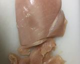 A picture of step 1 of Chicken breast and Spring Onion Salad.