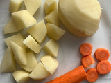 Potaje de Garbanzos con Acelgas Rojas