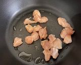 A picture of step 2 of Kimchi fried rice (chicken).