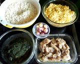 Hình bước làm 1 của món Bánh khúc (bánh xôi khúc)